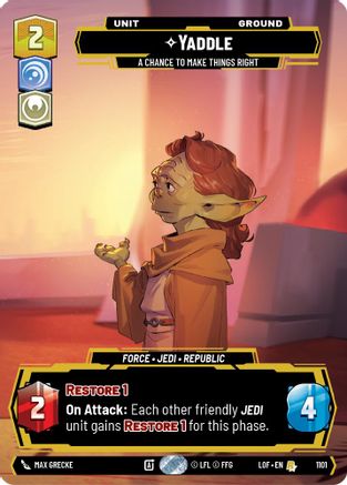 Yaddle - A Chance To Make Things Right (1101) (Prestige Foil) (1101) [Legends of the Force]