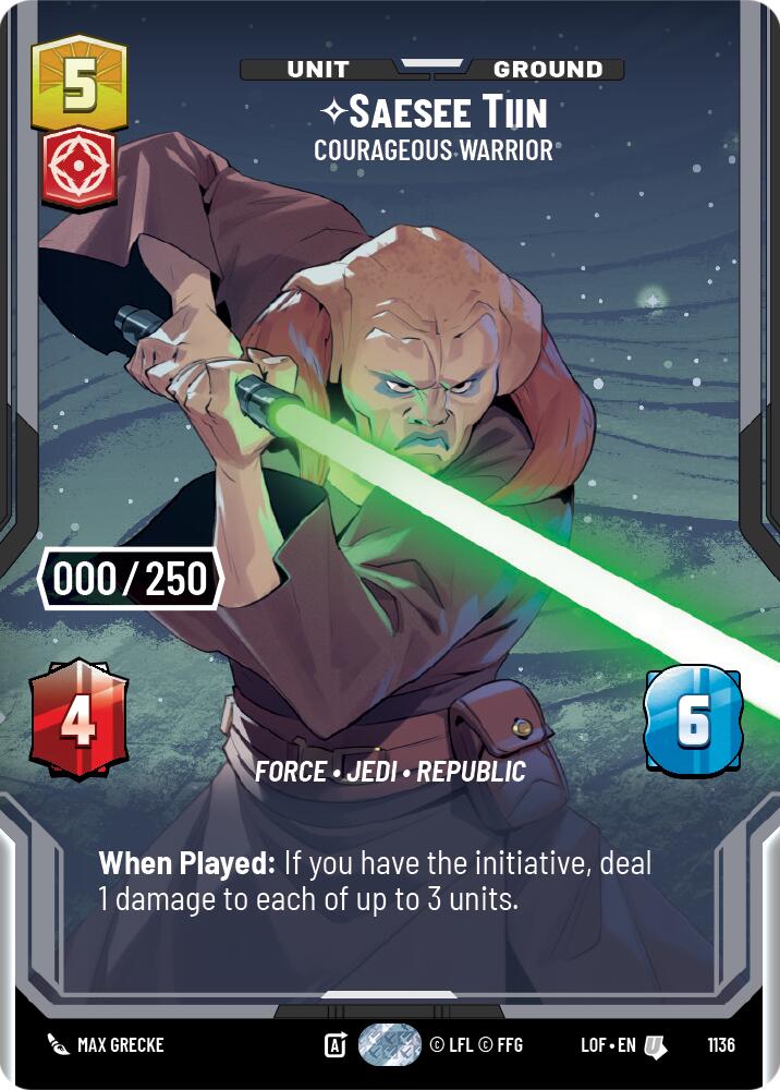Saesee Tiin - Courageous Warrior (1136) (Serialized) (1136) [Legends of the Force]