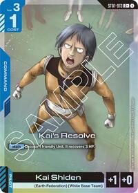Kai's Resolve (C+) (ST01-013) [Starter Deck 01: Heroic Beginnings]