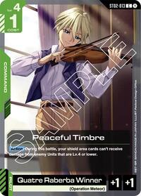 Peaceful Timbre (ST02-013) [Starter Deck 02: Wings of Advance]