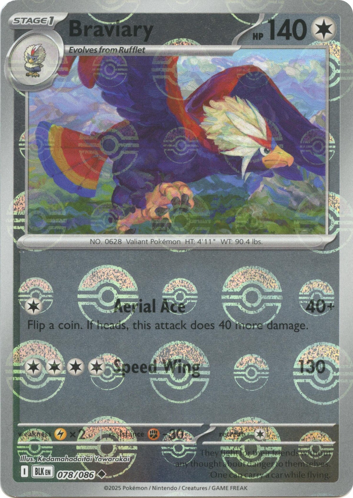 Braviary (078/086) (Poke Ball Pattern) [Scarlet & Violet: Black Bolt]
