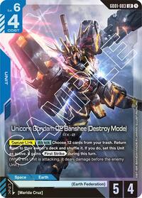 Unicorn Gundam 02 Banshee (Destroy Mode) (GD01-003) [Newtype Rising]