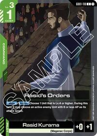 Rasid's Orders (GD01-110) [Newtype Rising]