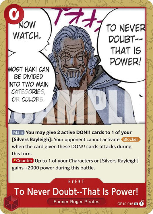 To Never Doubt--That Is Power! [Legacy of the Master]
