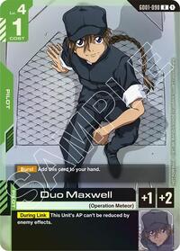 Duo Maxwell (Store Tournament Participant Pack 01) (GD01-090) [Gundam Promotional Cards]