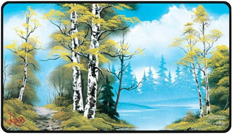 Ultra PRO: Black-Stitched Playmat - Bob Ross (Lakeside Path)