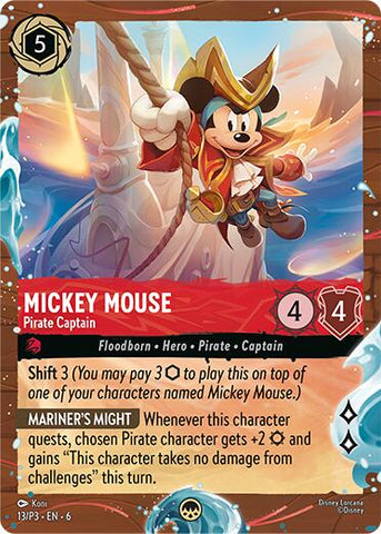 Mickey Mouse - Pirate Captain (Disney Cruise Promo) (13/P3) [Promo Cards]