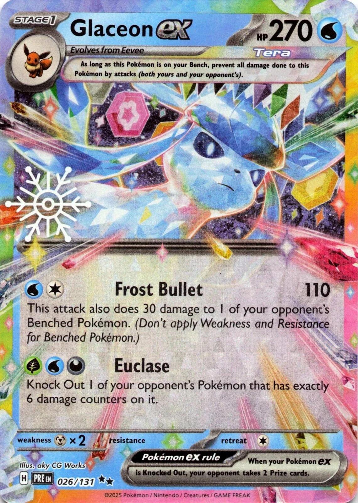 Glaceon ex (026/131) (Holiday Calendar) [Miscellaneous Cards]