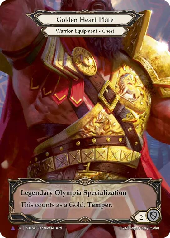 Golden Heart Plate (Marvel) [SUP248] (Super Slam)  Cold Foil