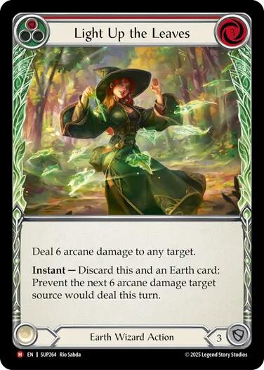 Light Up the Leaves (Red) [SUP264] (Super Slam)  Rainbow Foil