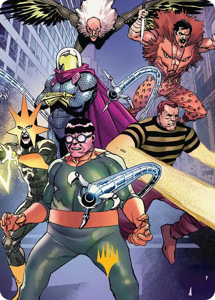 Behold the Sinister Six! Art Card (45/54) (Gold-Stamped Planeswalker Symbol) [Marvel's Spider-Man Art Series]