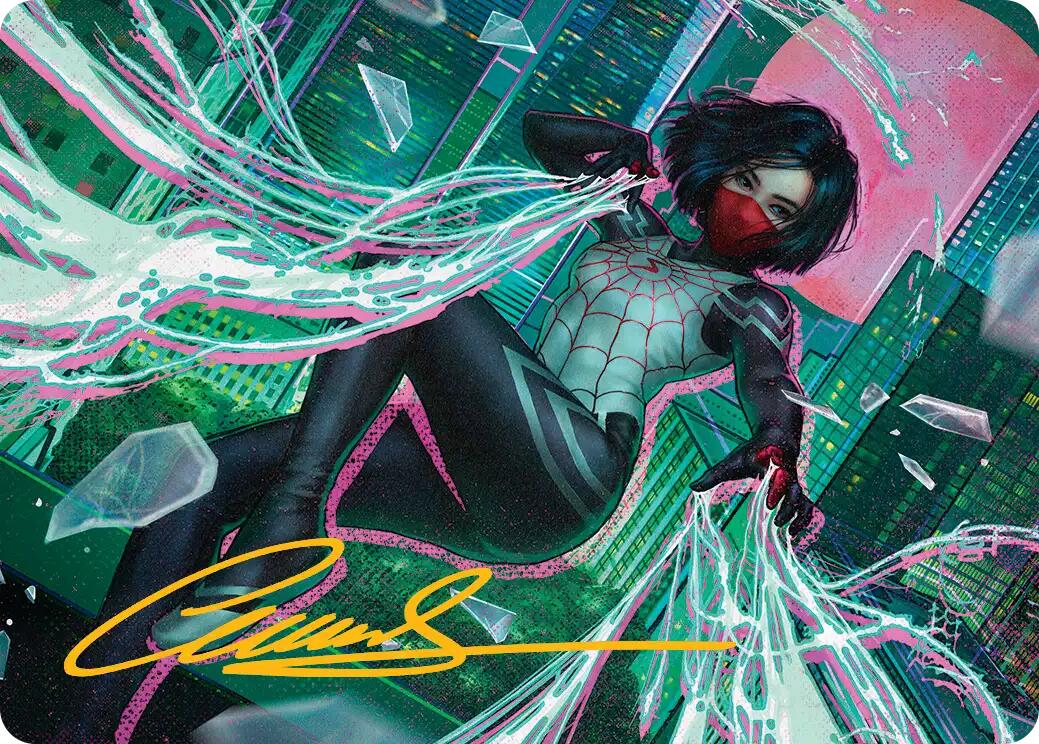 Silk, Web Weaver Art Card (29/54) (Gold-Stamped Signature) [Marvel's Spider-Man Art Series]