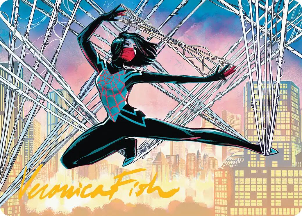 Silk, Web Weaver Art Card (39/54) (Gold-Stamped Signature) [Marvel's Spider-Man Art Series]