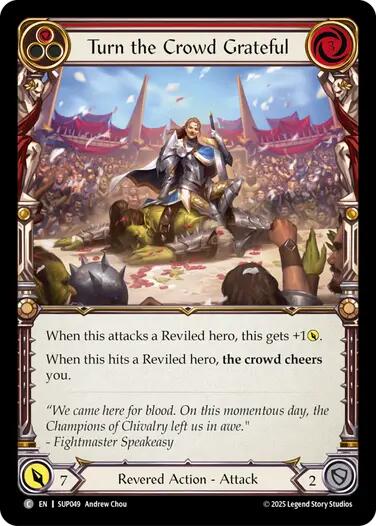 Turn the Crowd Grateful (Red) [SUP049] (Super Slam)  Rainbow Foil