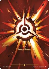 Fury Rune (Alternate Art) (007a/298) [Origins]
