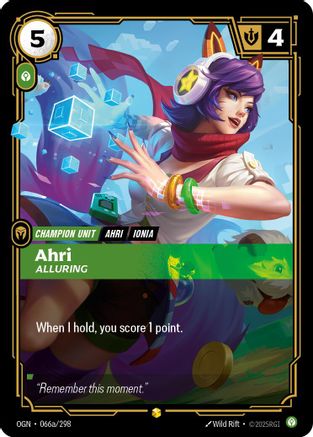 Ahri - Alluring (Alternate Art) (066a/298) [Origins]