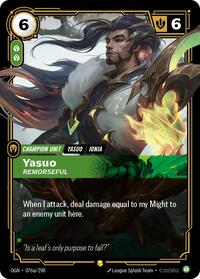 Yasuo - Remorseful (Alternate Art) (076a/298) [Origins]