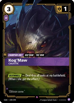 Kog'Maw - Caustic (190/298) [Origins]