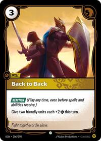 Back to Back (206/298) [Origins]