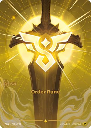 Order Rune (Alternate Art) (214a/298) - Origins
