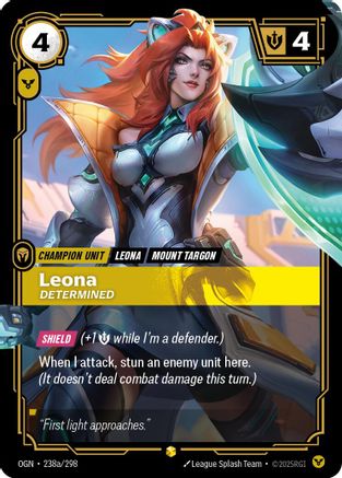Leona - Determined (Alternate Art) (238a/298) [Origins]