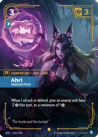 Ahri - Inquisitive (Alternate Art) (119a/298) - Origins