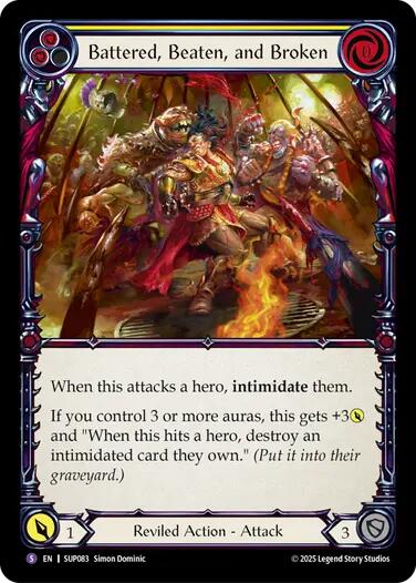 Battered, Beaten, and Broken [SUP083] (Super Slam)  Rainbow Foil