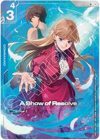 A Show of Resolve (U+) (PB01) (GD01-100) [Gundam Promotional Cards]