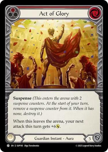 Act of Glory (Red) [SUP195] (Super Slam)  Rainbow Foil