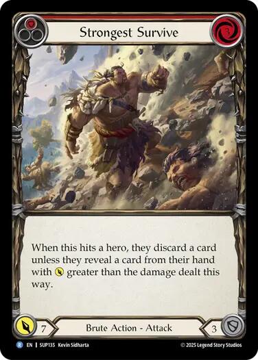 Strongest Survive (Red) [SUP135] (Super Slam)  Rainbow Foil