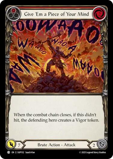 Give 'Em a Piece of Your Mind (Red) [SUP152] (Super Slam)  Rainbow Foil