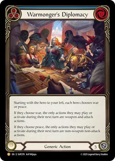 Warmonger's Diplomacy [SUP270] (Super Slam)  Rainbow Foil