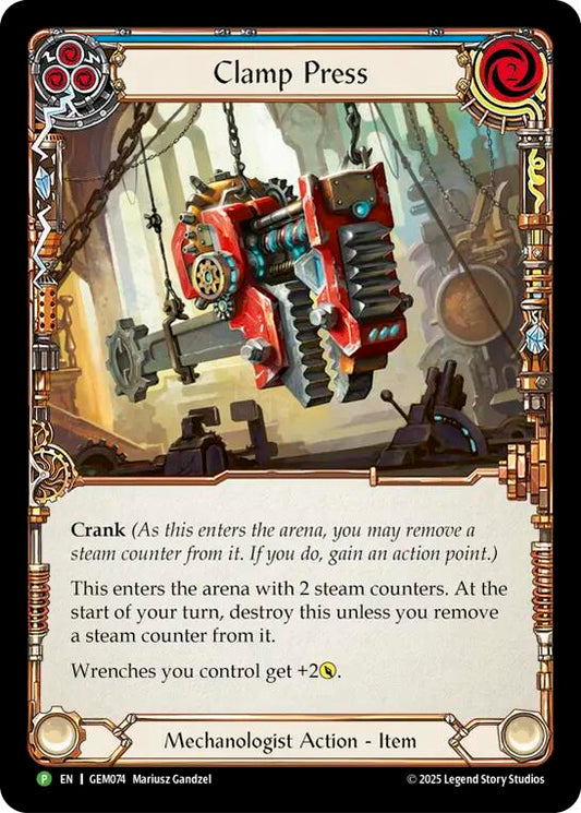 Clamp Press [GEM074] (GEM Pack 3)  Cold Foil