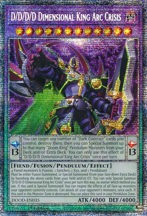D/D/D/D Dimensional King Arc Crisis (Starlight Rare) [DOOD-EN035] Starlight Rare