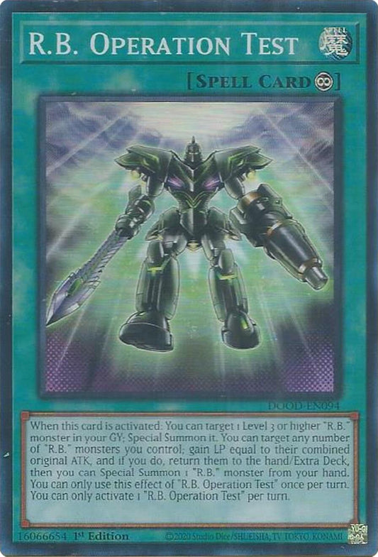 R.B. Operation Test [DOOD-EN094] Super Rare