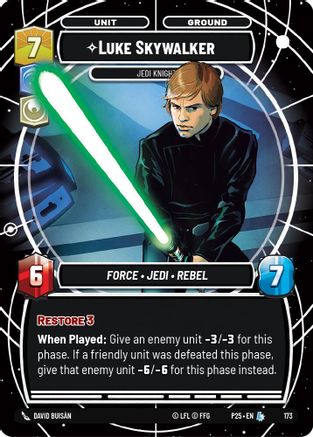 Luke Skywalker - Jedi Knight (173) (173) [Sector and Regional Promos: Season 1]