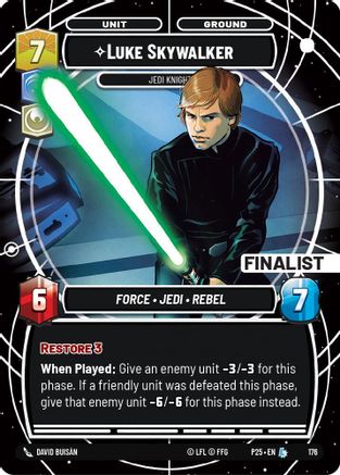 Luke Skywalker - Jedi Knight (Finalist) (176) (176) [Sector and Regional Promos: Season 1]