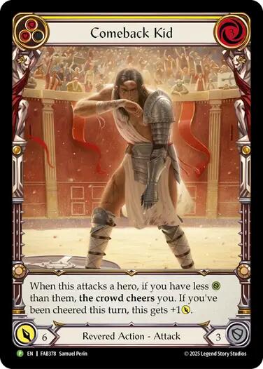 Comeback Kid (Yellow) [FAB378] (Promo)  Rainbow Foil