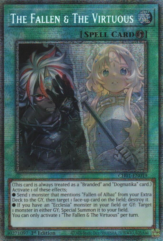 The Fallen & The Virtuous (Starlight Rare) [CH01-EN019] Starlight Rare