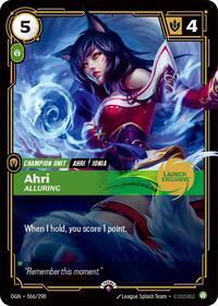 Ahri - Alluring (Launch Exclusive) (066/298) [Riftbound Promotional Cards]