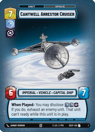 Cantwell Arrestor Cruiser (1) [Secrets of Power: Weekly Play]