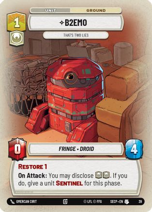 B2EMO - That's Two Lies (Foil) (39) [Secrets of Power: Weekly Play]