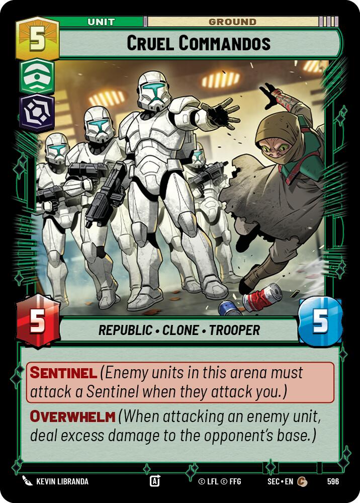 Cruel Commandos (596) (Foil) (596) [Secrets of Power]