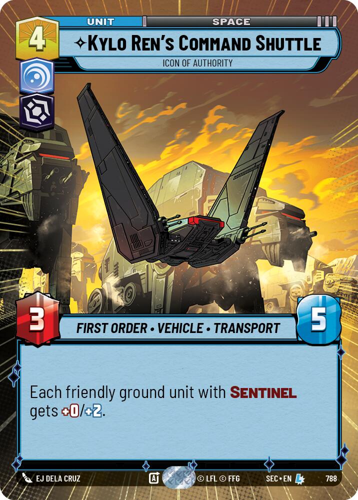 Kylo Ren's Command Shuttle - Icon of Authority (Hyperspace Foil) (788) (788) [Secrets of Power]