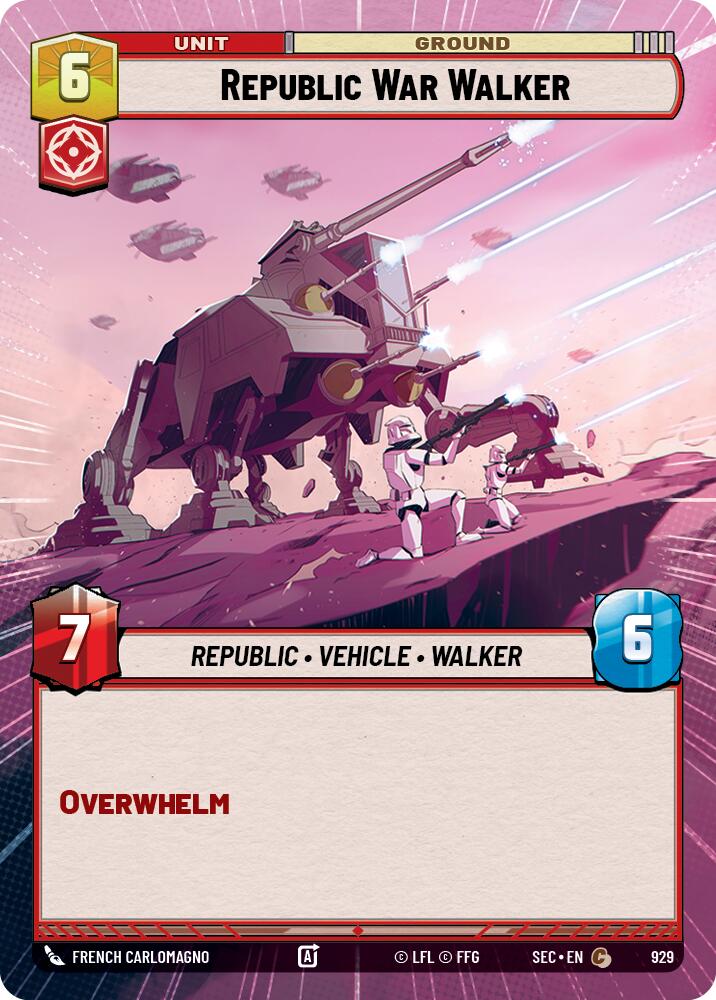 Republic War Walker (929) (Hyperspace Foil) (929) [Secrets of Power]