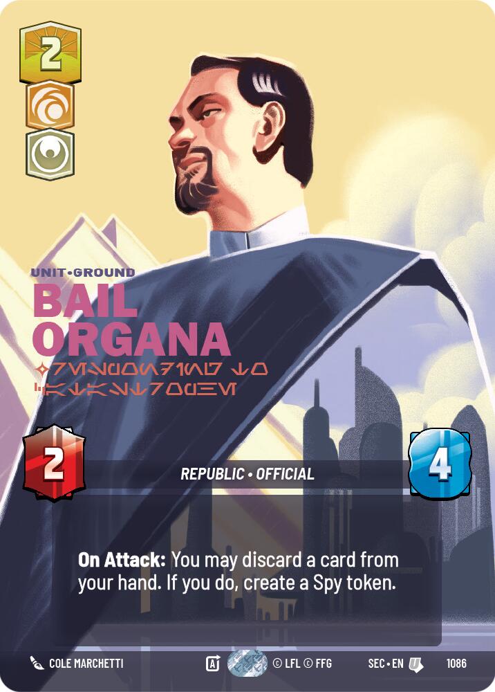 Bail Organa - Responding to Catastrophe (Prestige Foil) (1086) (1086) [Secrets of Power]