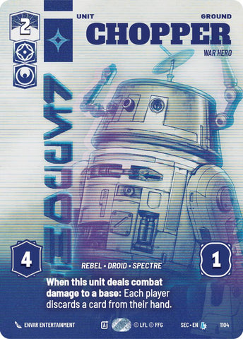 Chopper - War Hero (Prestige Foil) (1104) (1104) [Secrets of Power]