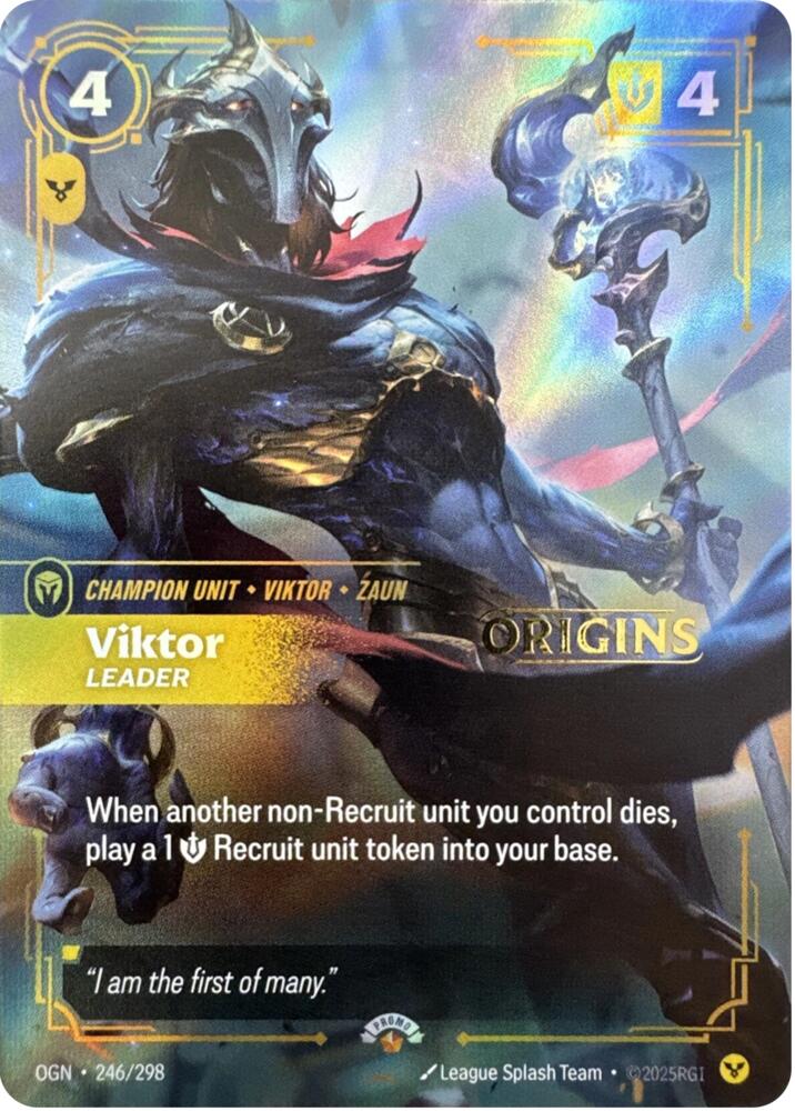 Viktor - Leader (246/298) [Riftbound Organized Play Promotional Cards]