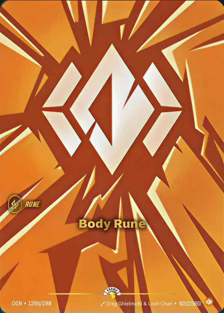 Body Rune (126b/298) [Riftbound Organized Play Promotional Cards]