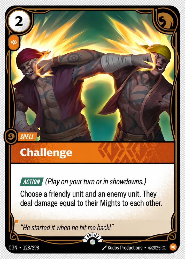 Challenge (128/298) [Riftbound Organized Play Promotional Cards]